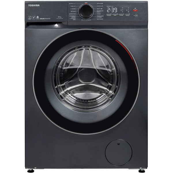Пералня Toshiba TW-T21BU90UWBK(MG) , 1400 об./мин., 8.00 kg, A , Inox Изображение