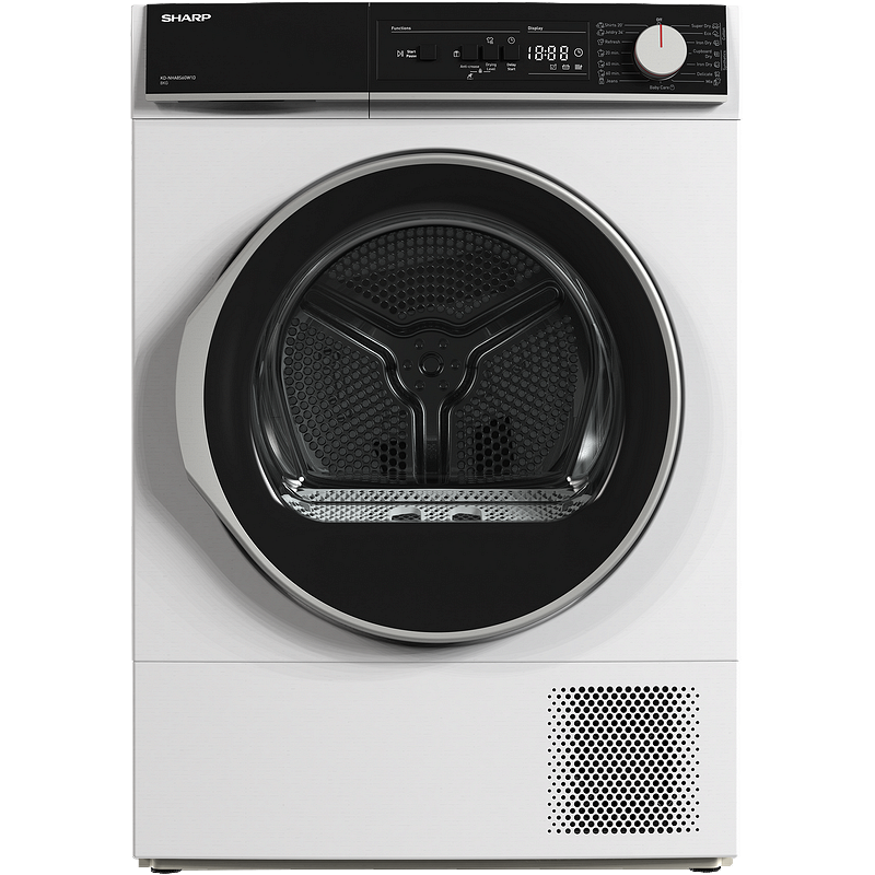 Сушилня Sharp KD-NHA8S6GW1D , 8 kg, D , Бял , D