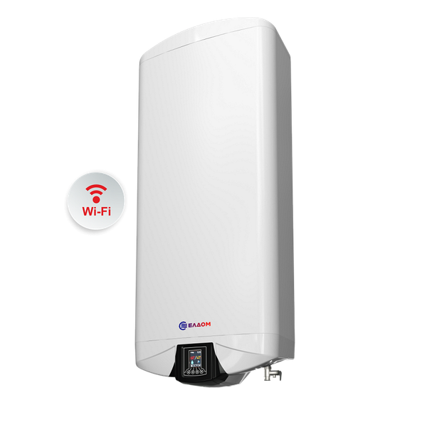 Бойлер Елдом DU080FW-W 65L 3.3KW WI-FI Галант , 3.3 , 65 , B , Вертикален Бойлер Елдом DU080FW-W 65L 3.3KW WI-FI Галант , 3.3 , 65 , B , Вертикален Изображение
