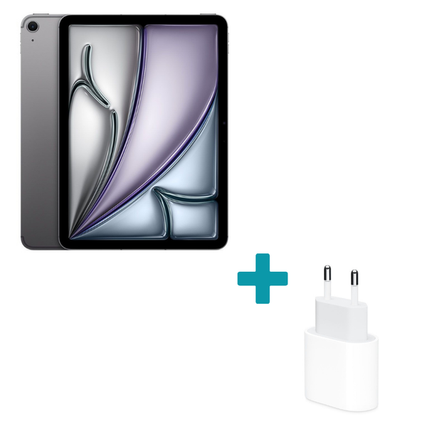 Пакет Таблет Apple iPad Air 11" Wi-Fi 128GB Space Gray mh304 + Зарядно устройство Apple 20W USB-C POWER ADAPTER MD3J4 Изображение